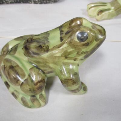 Collection Of Ceramic Decor Chicken & Frogs