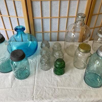 Vintage jars & insulators