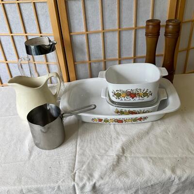 Vintage Corning and other kitchen items