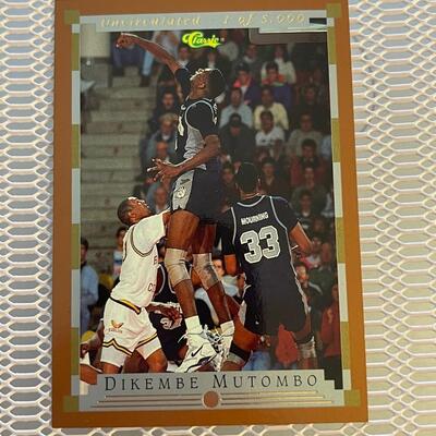 1992 Dikembe Mutombo 1/5,999 Classic game cards