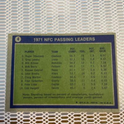1971 Ct.C.G NFC passing leaders - Staubach / Landry / Kilmer