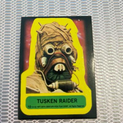 1977 Star Wars Tusken Raider peel back sticker card