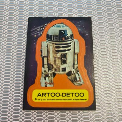 1977 Star Wars Artoo-Detoo peel back sticker card