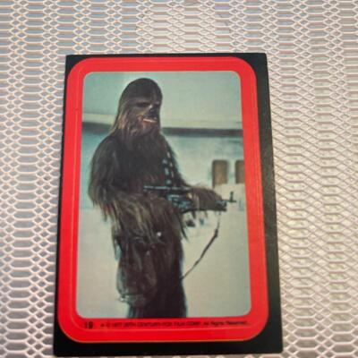 1977 Star Wars Chewy peel back sticker card