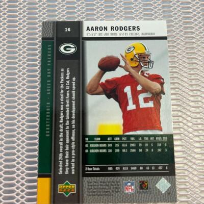 Upper Deck Aaron Rodgers Rookie Card card #16
