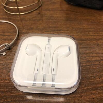 P97. Apple Airbuds, extension cords & misc.