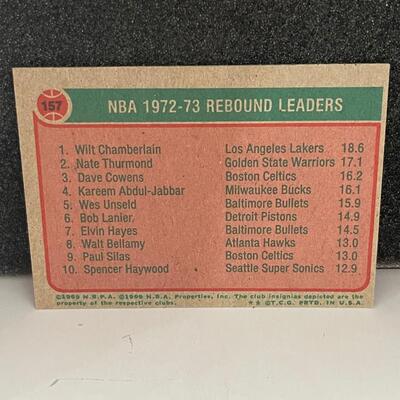 T.C.G 1969 NBA rebound leaders #157 N.B.P.A