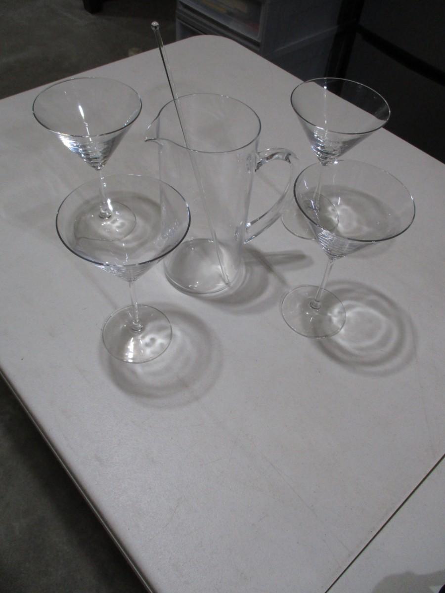 Martini Pitcher and Glass Set
