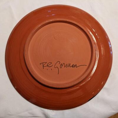 Signed R.C Gorman Original, One of a Kind, Ceramic Plate, Dancing Nude