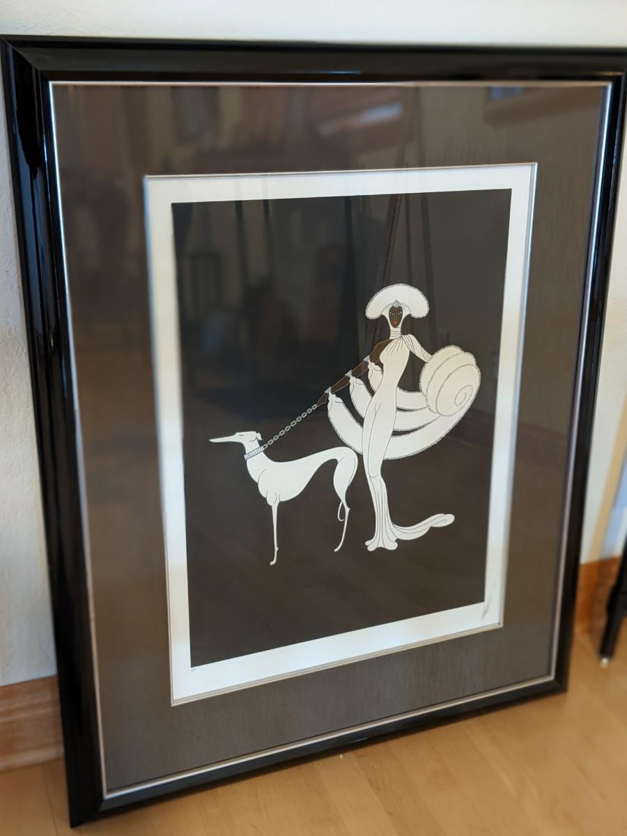 Erte Symphony In Ebony In White Serigraph Ap And Signed