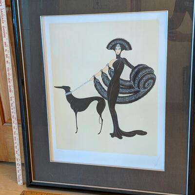 Erte Symphony in BLACK Serigraph, Signed and Numbered