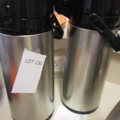 2 Thermos Pumps & GE Coffee Pot
