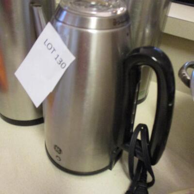 2 Thermos Pumps & GE Coffee Pot