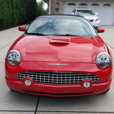 Like New 2003 Lipstick Red Ford Thunderbird, Only 41,439 Miles!