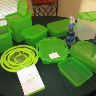 Lockin Green Plastic Containers