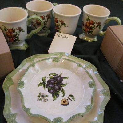 12 pc Frutta Tuscona Dinnerware