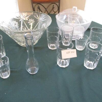 Anchor Hocking Punch bowl, Salad Spinner