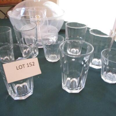 Anchor Hocking Punch bowl, Salad Spinner