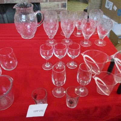Glass Pitcher, Glassware, Measuring cups
