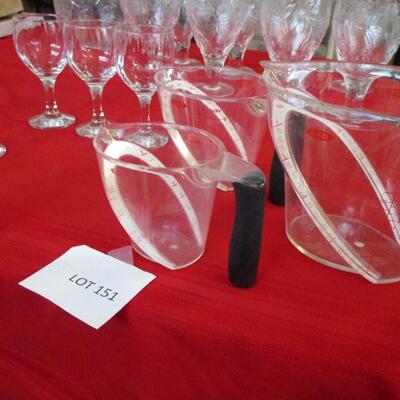 Glass Pitcher, Glassware, Measuring cups