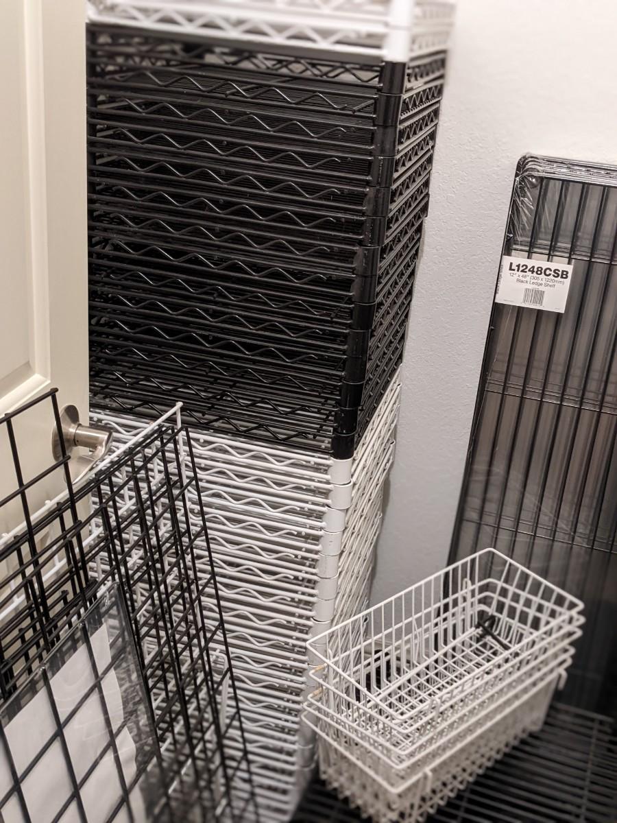 Extensive Inventory of New, High Quality, Versatile InterMetro Shelving