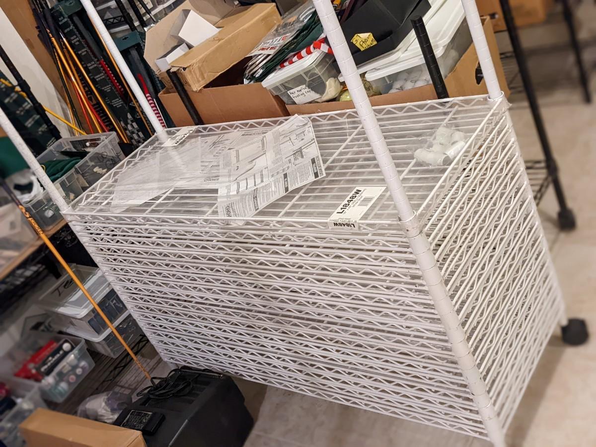 Extensive Inventory of New, High Quality, Versatile InterMetro Shelving