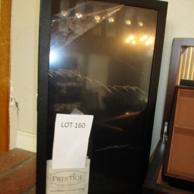 Wooden Jewelry Box & Black Necklace Holder