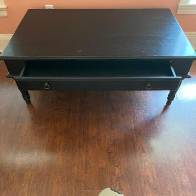 Black ~ Lightly Distressed ~ Coffee Table ~ *Read Details