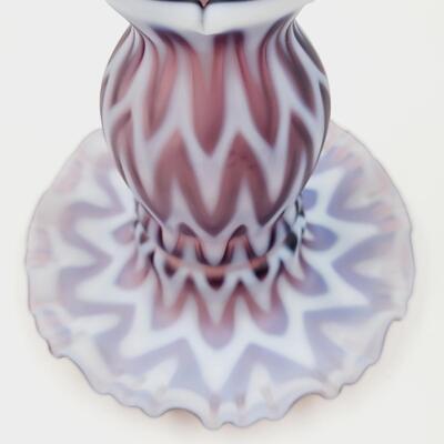 BEAUTIFUL FENTON SATIN (VIOLET & WHITE) FAIRY LIGHT