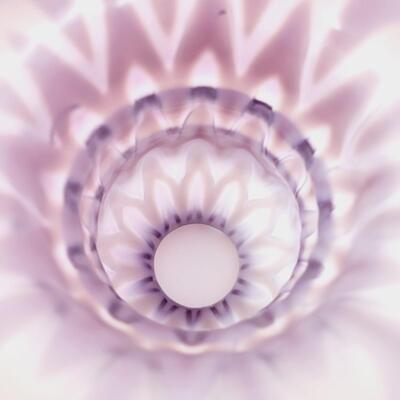 BEAUTIFUL FENTON SATIN (VIOLET & WHITE) FAIRY LIGHT