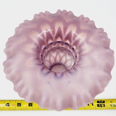BEAUTIFUL FENTON SATIN (VIOLET & WHITE) FAIRY LIGHT