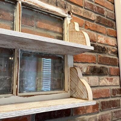 Old Window Made To Be A Shelf ~ Custom Made