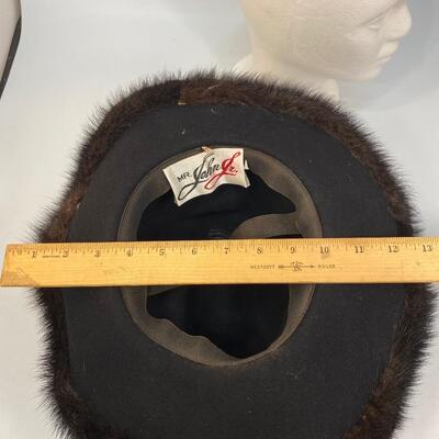 Vintage Mr. John Jr. Fur Trimmed Wool Hat