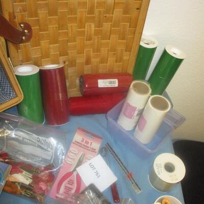 Sewing Supplies-picnic basket
