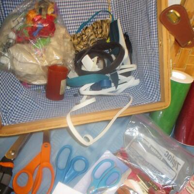 Sewing Supplies-picnic basket