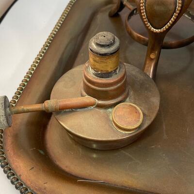 Vintage S. Sternau & Co. "MMB" Monogrammed Copper Tea Coffee Serving Set