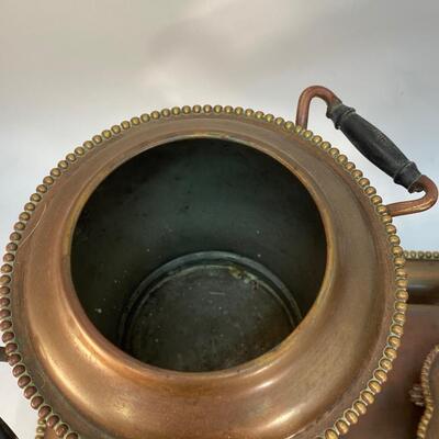 Vintage S. Sternau & Co. "MMB" Monogrammed Copper Tea Coffee Serving Set