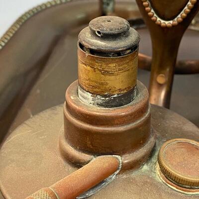 Vintage S. Sternau & Co. "MMB" Monogrammed Copper Tea Coffee Serving Set