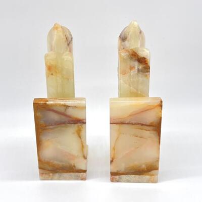 Onyx Stone Bookends
