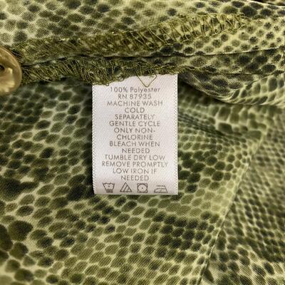 SUSAN GRAVER STYLE - SNAKESKIN DESIGN WOMENâ€™S BLOUSE - SIZE XL