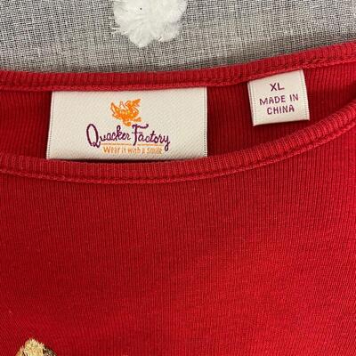 QUACKER FACTORY - WOMENâ€™S FUN SWEATER - SIZE XL