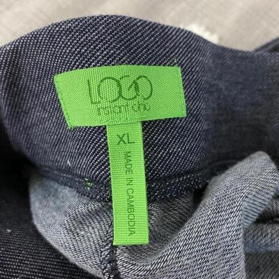 LOGO INSTANT CHIC - 2 PAIR - WOMENâ€™S PULL ON STRETCH PANTS - SIZE XL