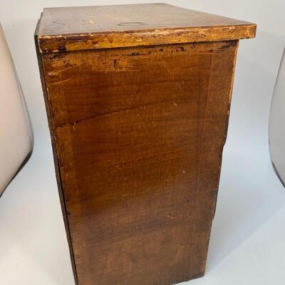 Small Vintage Two Drawer Wood Storage Table Stand