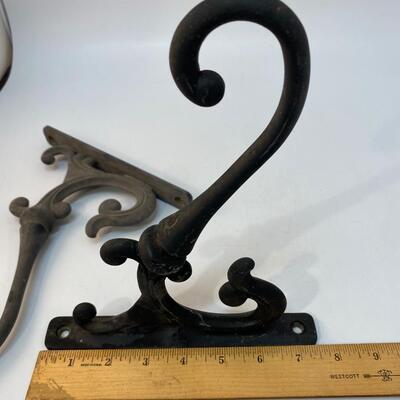 Pair of Scroll Style Wall Hooks