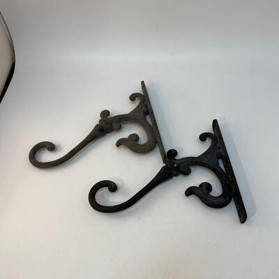Pair of Scroll Style Wall Hooks