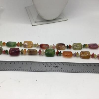 Vintage Resin Type Multi Color Beaded necklace