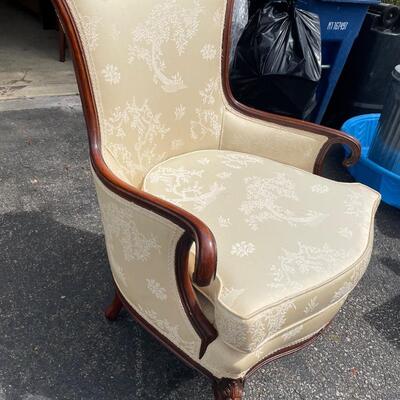 Antique Victorian Style Chair, Creme Colored
