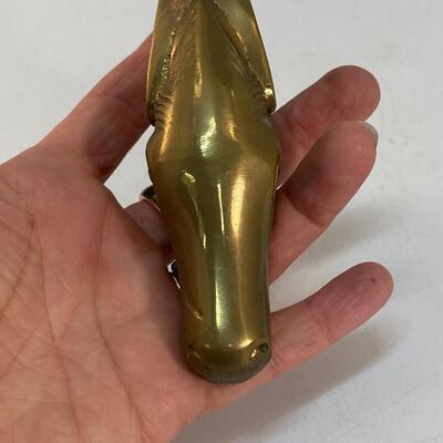 Heavy Brass Horse Head Cane Handle