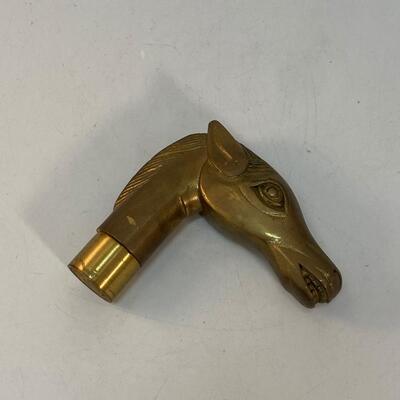 Heavy Brass Horse Head Cane Handle