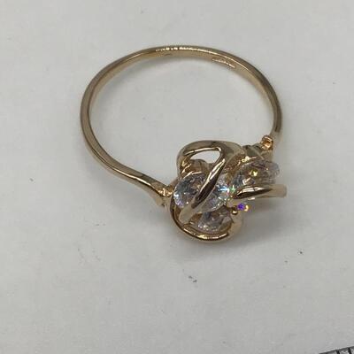 Beautiful Gold Plated  Swarovski Crystal Ring